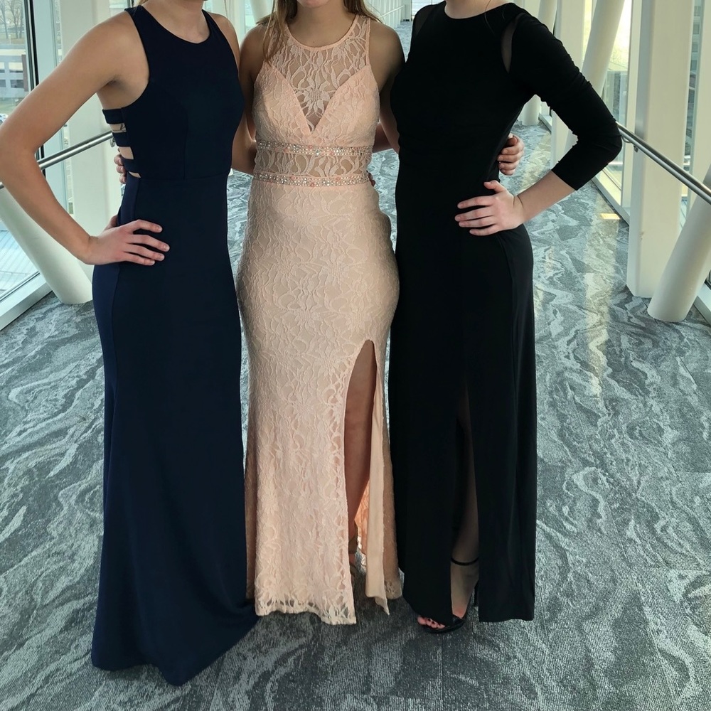 Navy blue long dress